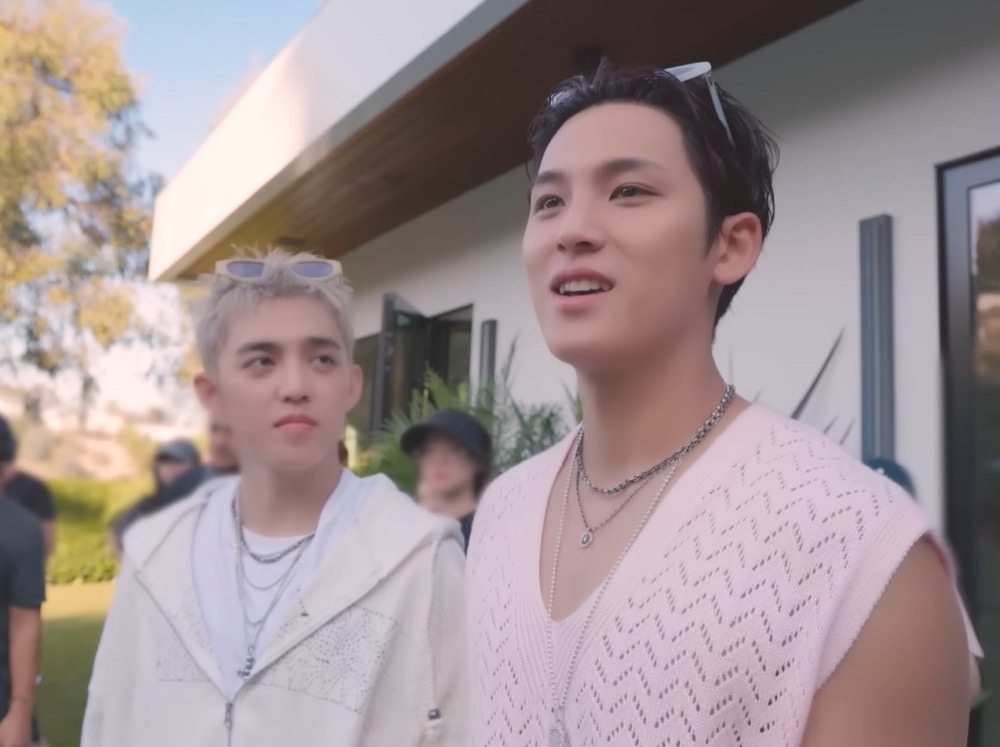 Эскупс и Мингю из SEVENTEEN на съёмках HYPE VIBES