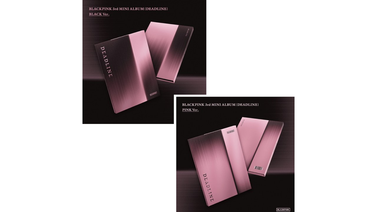 Альбом BLACKPINK DEADLINE в версиях BLACK Ver. и PINK Ver.