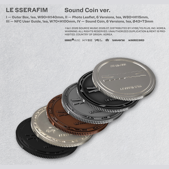 Альбомы LE SSERAFIM Sound Coin ver. — шесть монет