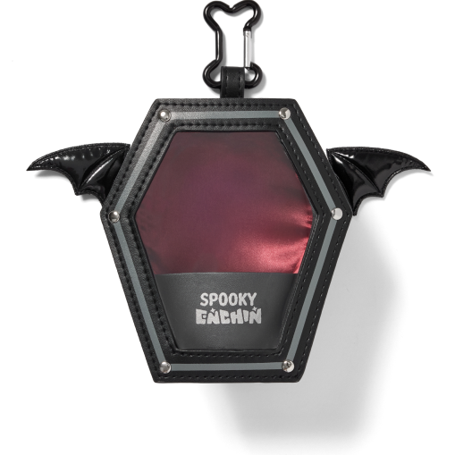 Чёрная сумочка-брелок SPOOKY ENCHIN в форме гроба с крыльями летучей мыши