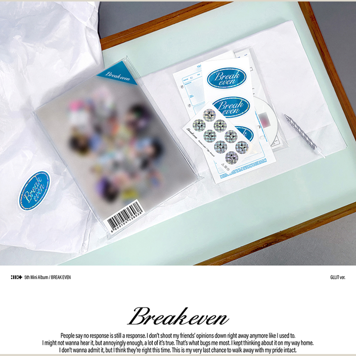 Альбом ILLIT BREAK EVEN (GLLIT ver.) — конверт, мини-CD и фотокарты
