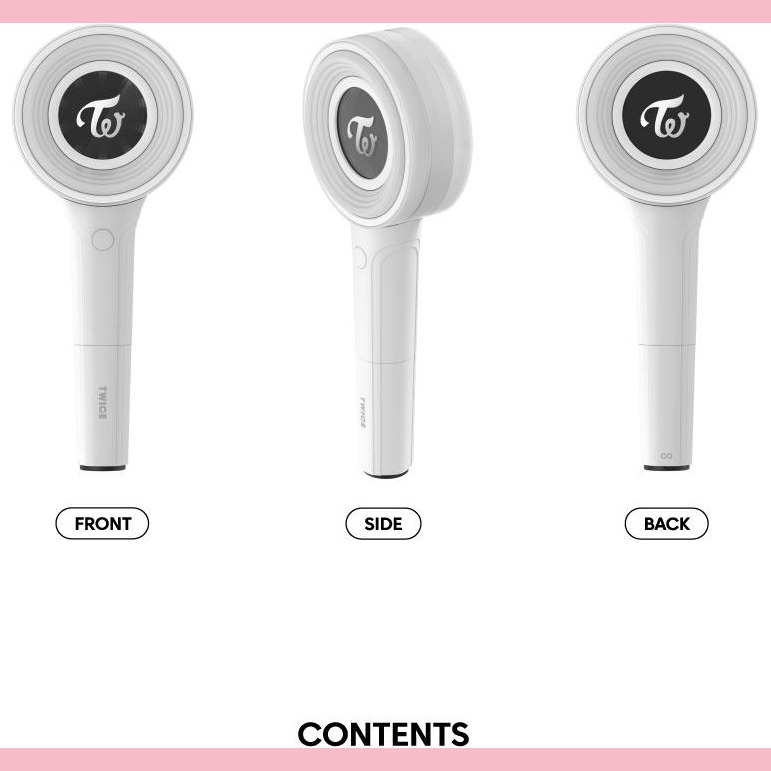 Лайтстик TWICE CANDYBONG — вид спереди, сбоку и сзади